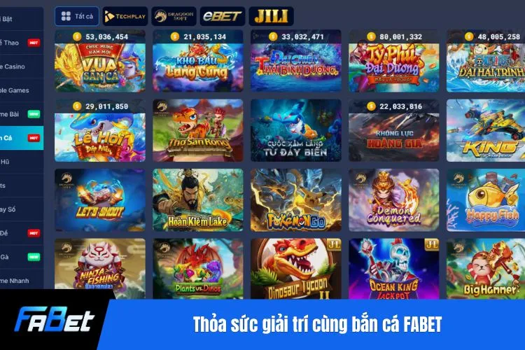 Thỏa sức giải trí cùng bắn cá FABET