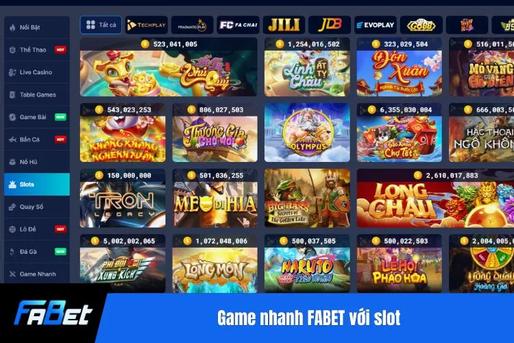 Game nhanh FABET với slot