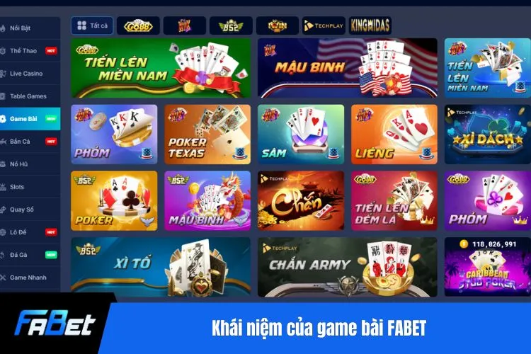 Khái niệm của game bài FABET